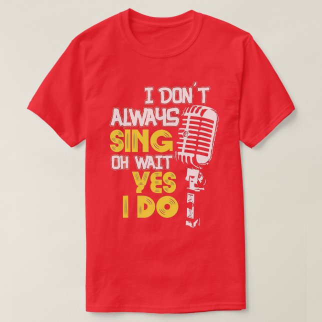 Camiseta No siempre canto (Diseño del anverso)
