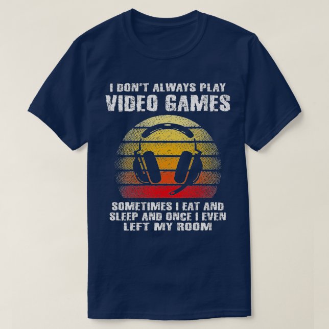 Camiseta No Siempre Juego Videojuegos Niños divertidos (8) (Diseño del anverso)
