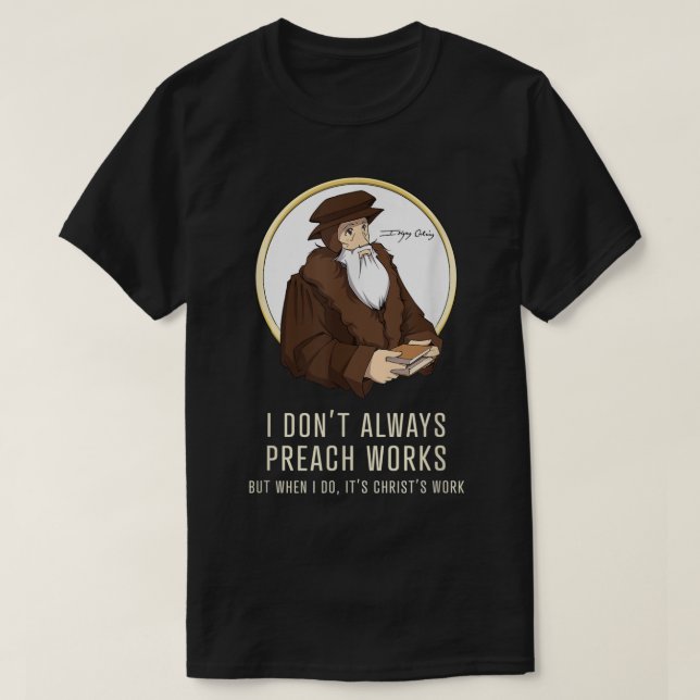 Camiseta No siempre predigo trabajos - divertido John Calvi (Diseño del anverso)
