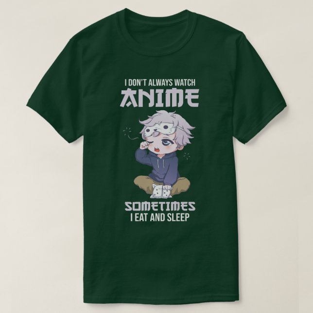 Camiseta No siempre veo anime Premium  (Diseño del anverso)