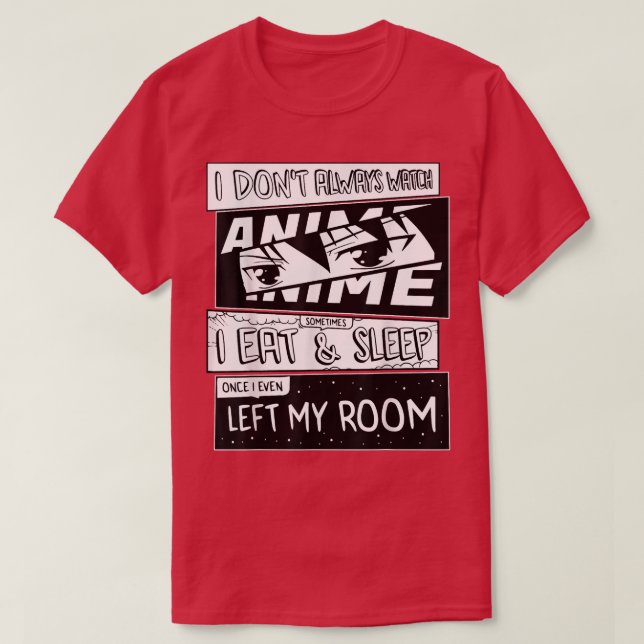 Camiseta No siempre veo el estilo de arte cómico de Manga a (Diseño del anverso)