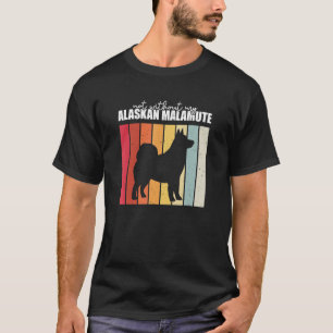 Camiseta No sin mi cosecha retro de malamute alasquí