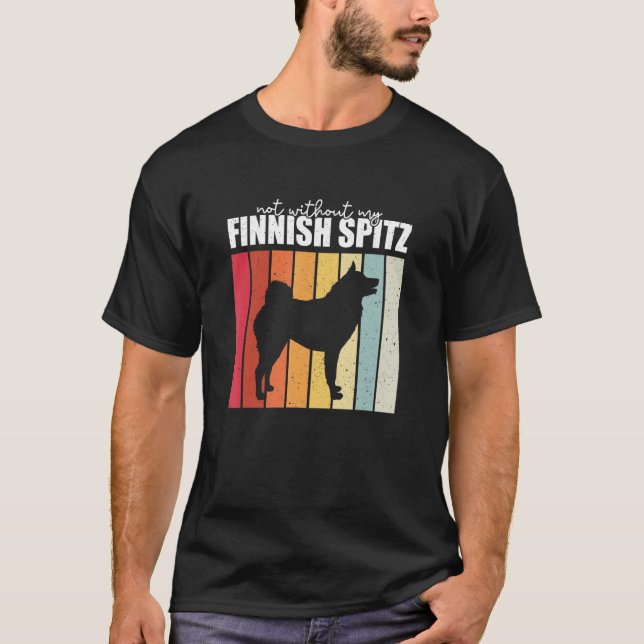 Camiseta No sin mi spitz finlandés (Anverso)