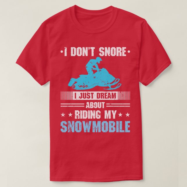 Camiseta No Snore Hombres Snowmobile (Diseño del anverso)