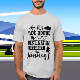 Camiseta no sobre el arte de la palabra de destino del viaj