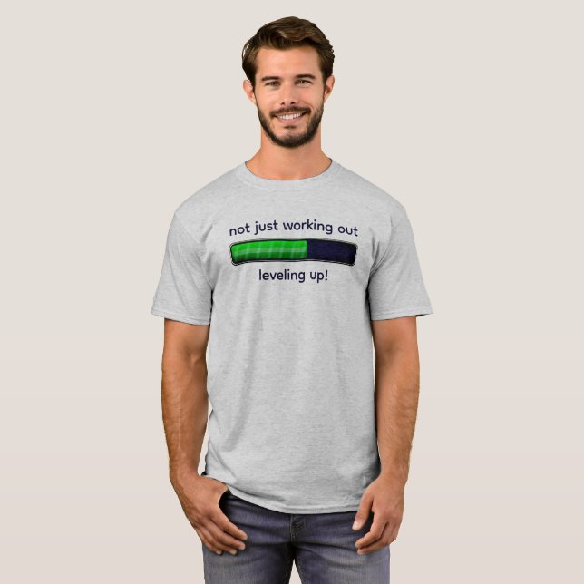 Camiseta "¡No sólo hacer ejercicio, levántate!" gimnasio gr (Anverso completo)