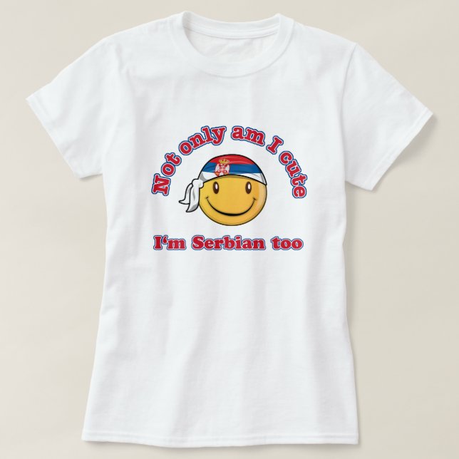 Camiseta ¡No sólo lindo soy servio también! (Diseño del anverso)