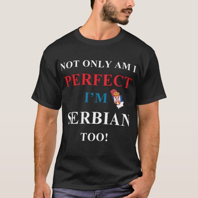 Camiseta No sólo perfecto, serbio (Anverso)