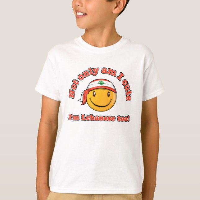 Camiseta ¡No sólo soy lindo yo soy libanés también! (Anverso)