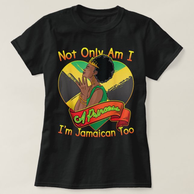 Camiseta No sólo soy una princesa de la Chica africana de J (Diseño del anverso)