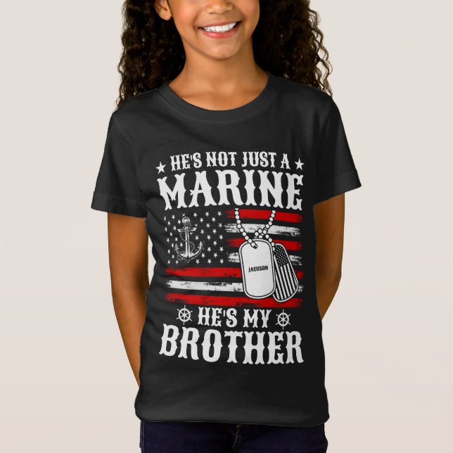 Camiseta No sólo un marine, es mi hermano patriota gracioso (Anverso)