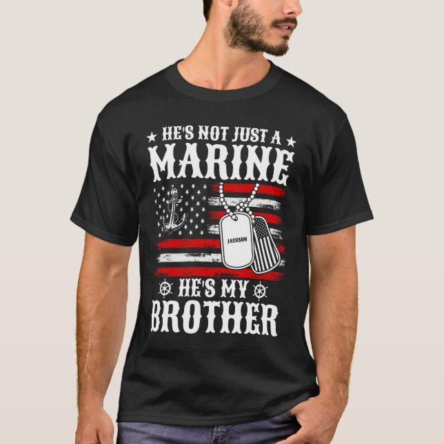Camiseta No sólo un marine, es mi hermano patriota gracioso (Anverso)