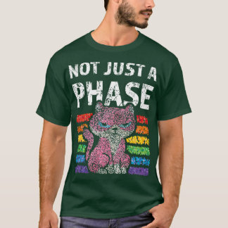 Camiseta No Sólo Una Fase De Gatos Del Orgullo Arcoiris Lgb