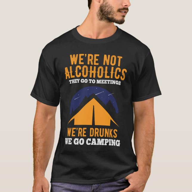Camiseta No somos alcohólicos sino que van a las reuniones (Anverso)