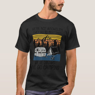 Camiseta No somos alcohólicos sino que van a reuniones borr