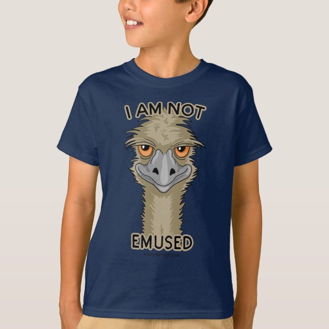 Camiseta No soy animal del retruécano del Emu de Emused (Anverso)