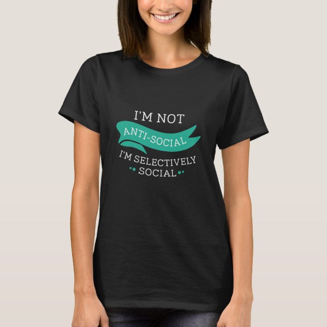 Camiseta No soy antisocial (Anverso)
