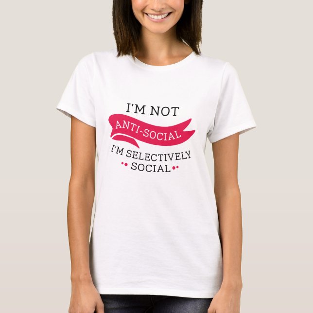 Camiseta No Soy Antisocial (Anverso)