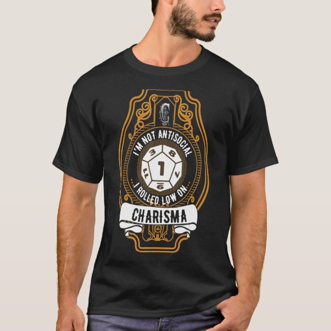 Camiseta No soy antisocial, me fui con el Charisma D12 RP (Anverso)