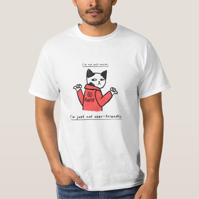 Camiseta No soy antisocial, simplemente no soy amigable con (Anverso)