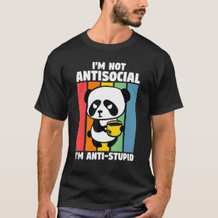 Camiseta No soy antisocial Soy un animal antiestúpido de Pa