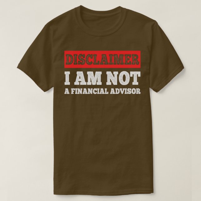 Camiseta No Soy Asesor Financiero 1 (Diseño del anverso)