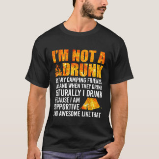 Camiseta No Soy Borracho, Pero Mis Amigos De Camping Son Gr