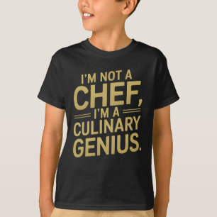 Camiseta No soy chef, soy un genio culinario -un chef diver