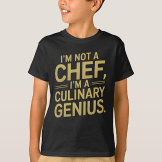 Camiseta No soy chef, soy un genio culinario -un chef diver