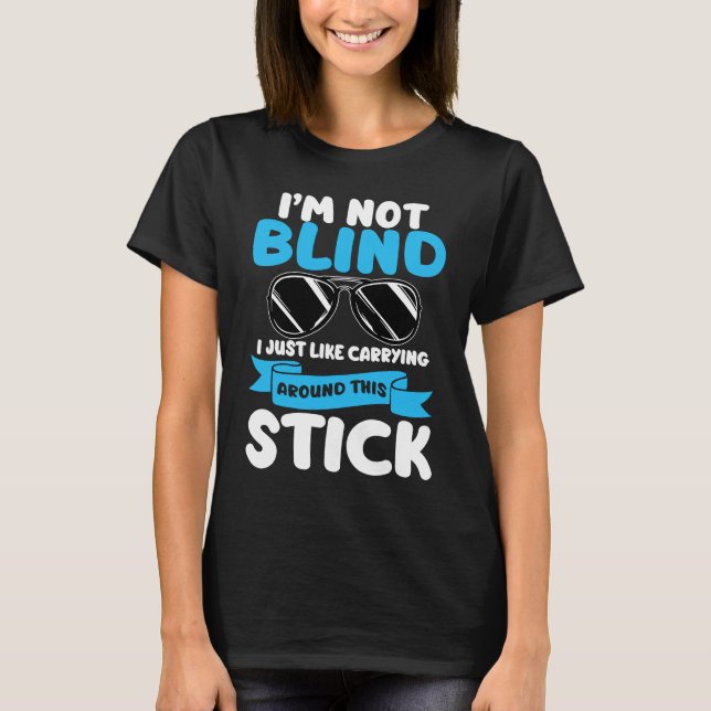 Camiseta No soy ciego visualmente dañado Braille Alphabet B (Anverso)