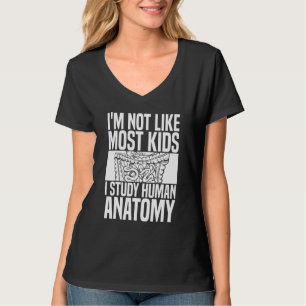 Camiseta No soy como la mayoría de los niños Estudio anatom
