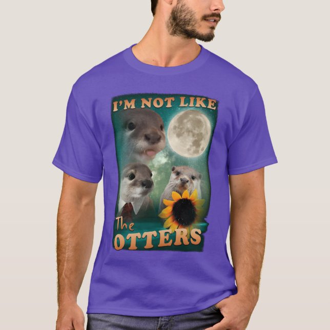 Camiseta no soy como las nutrias divertidos regalos de Meme (Anverso)