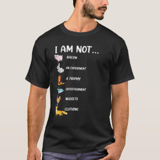 Camiseta No soy conejo de cerdo león delfín pollo zorro   V