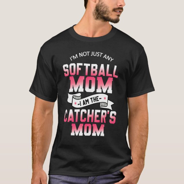 Camiseta No soy cualquier mamá de Softball, soy la madre de (Anverso)