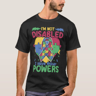 Camiseta No soy discapacitado Autista Puzzle Support Autism