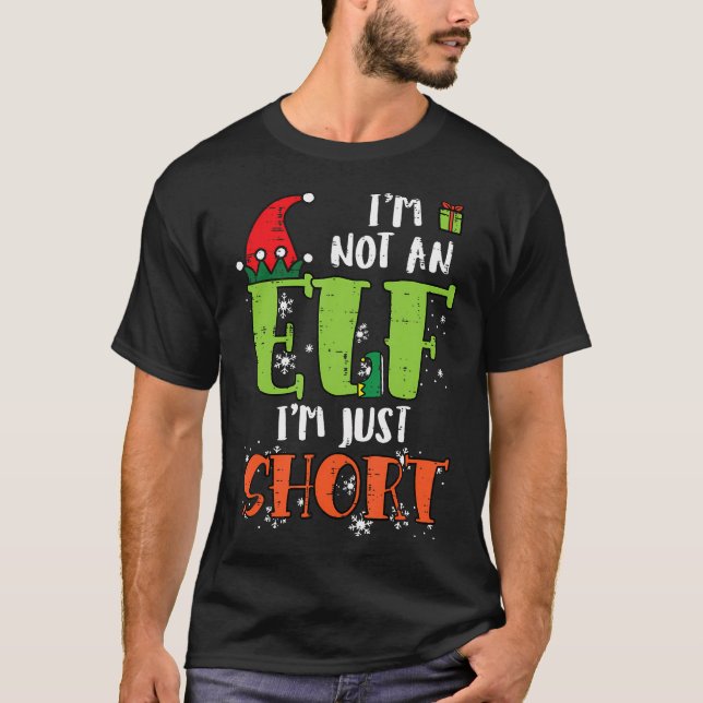 Camiseta No Soy Elf, Sólo Navidades Graciosos Y Cortos Homb (Anverso)