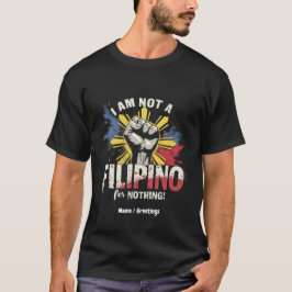 Camiseta No Soy Filipino Para Nada Partidario De Duterte