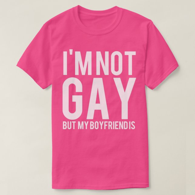 Camiseta No soy Gay Bu My Boyfriend LGBT (Diseño del anverso)