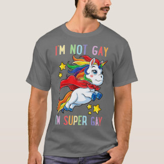 Camiseta No soy gay, estoy súper orgullo gay, bandera de la