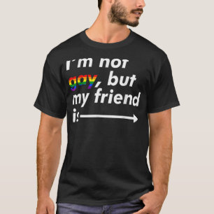Camiseta No soy gay pero mi amigo es aliado LGBT