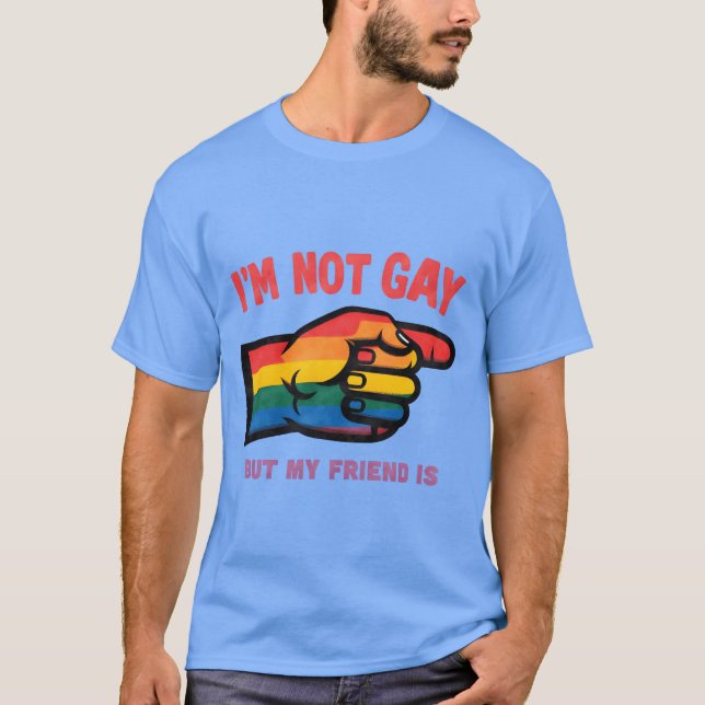 Camiseta No soy gay pero mi amigo es retro (Anverso)