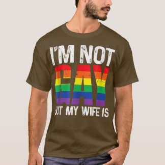 Camiseta No soy gay, pero mi esposa es una divertida boda l