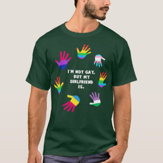 Camiseta No Soy Gay Pero Mi Novia Es Orgullo Gay LGBT Te