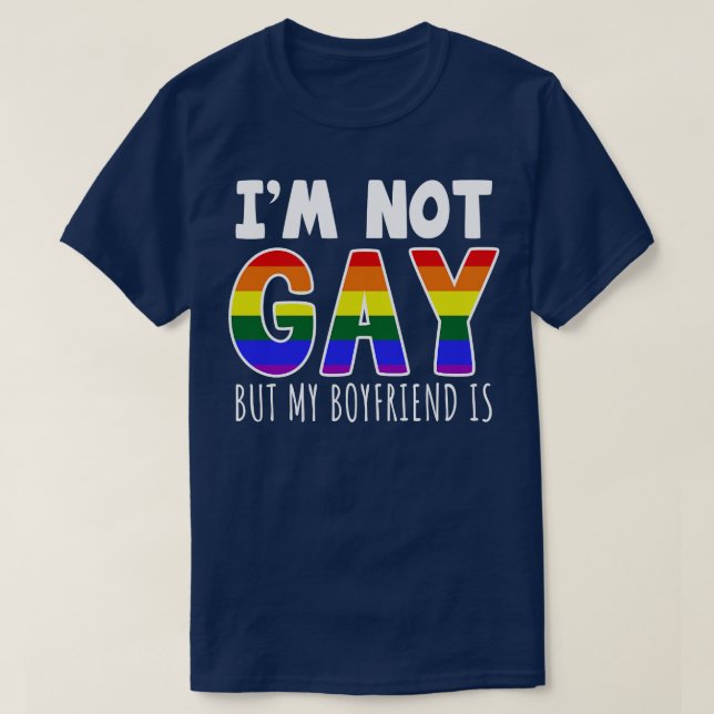 Camiseta No Soy Gay Pero Mi Novio Es (Diseño del anverso)