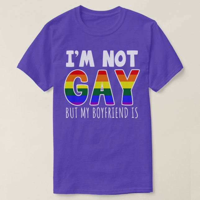 Camiseta No Soy Gay Pero Mi Novio Es (Diseño del anverso)