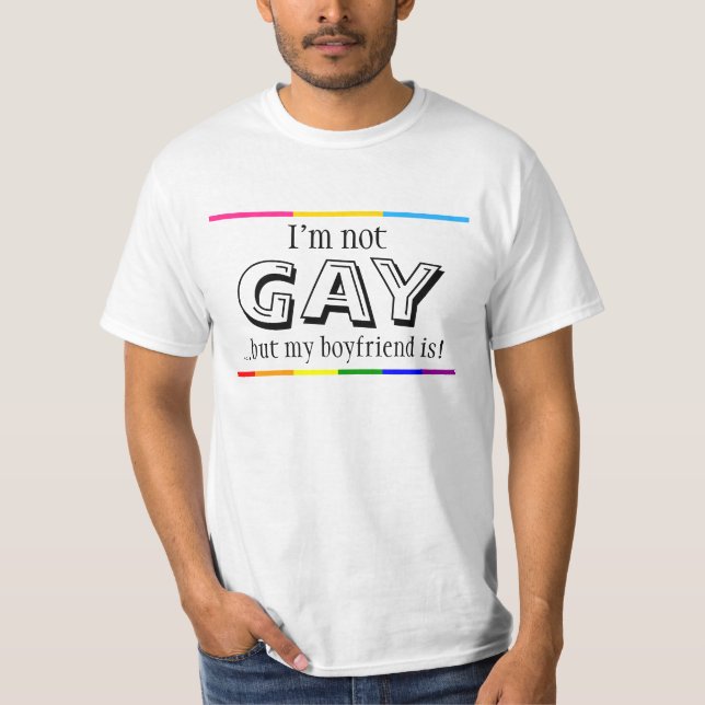 Camiseta No soy gay pero mi novio es (Anverso)