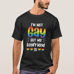 Camiseta No soy gay pero mi novio es una pareja gay diverti