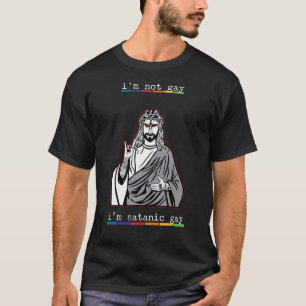 Camiseta No soy gay, soy Jesu homosexual gay satánico