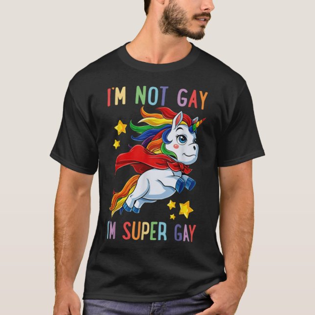 Camiseta No Soy Gay, Soy Super Gay (7) (Anverso)