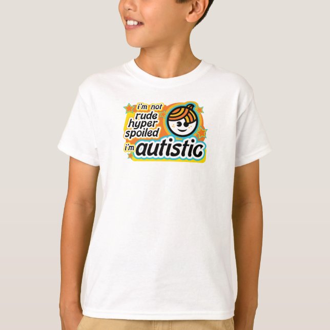 Camiseta No soy grosero… Soy autístico (Anverso)